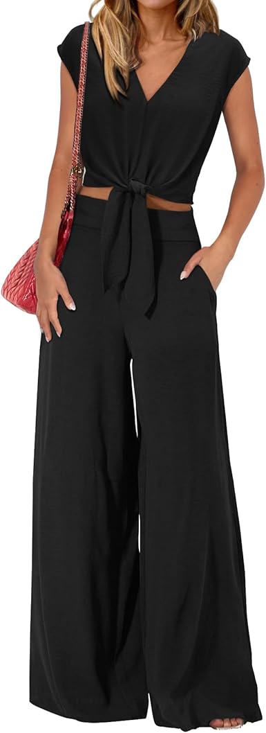 PRETTYGARDEN Women's Summer 2 Piece Outfits 2025 Cap...