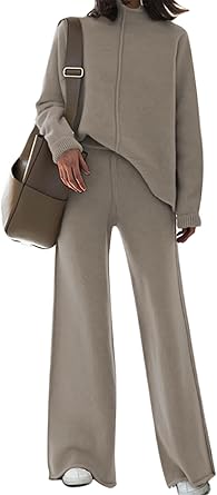Meenew Women's High Neck 2 Piece Sweatsuit Long...