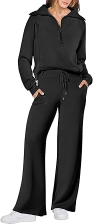 ANRABESS Women 2 Piece Outfits Sweatsuit Oversized Sweatshirt...