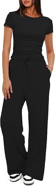 Darong Women's 2 Piece Outfits Lounge Sets Ruched...