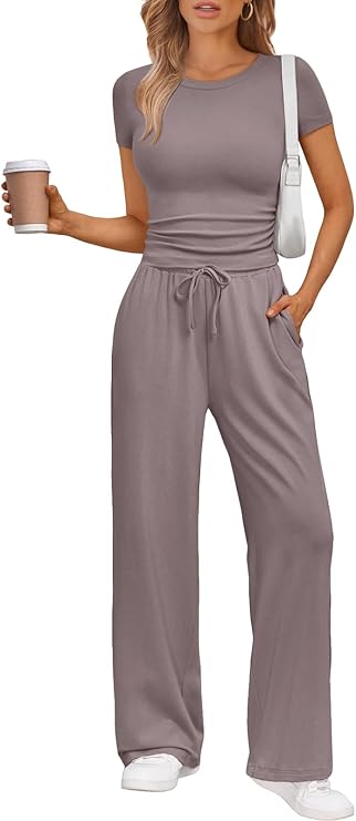 Trendy Queen 2 Piece Matching Summer Sweatsuit Lounge...