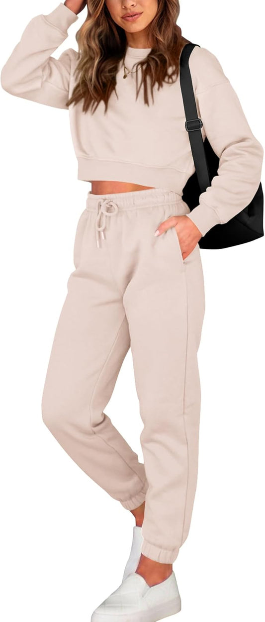 BTFBM Women 2 Piece Outfits Long Sleeve Crop...