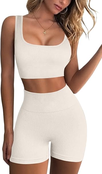 QINSEN Workout Sets for Women 2 Piece Seamless...