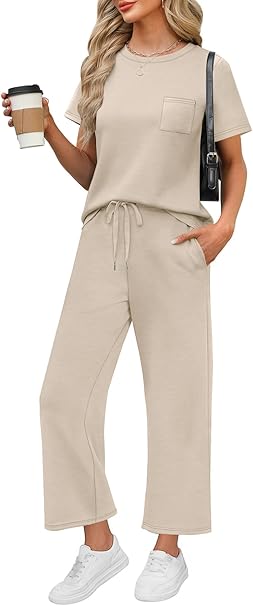 WIHOLL 2 Piece Sets for Women Casual Summer...