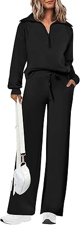 PRETTYGARDEN Women's 2 Piece Outfits Casual Lapel Half...