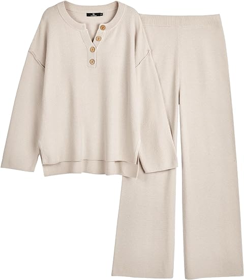 LILLUSORY Women's 2 Piece Lounge Sets Oversized Slouchy...