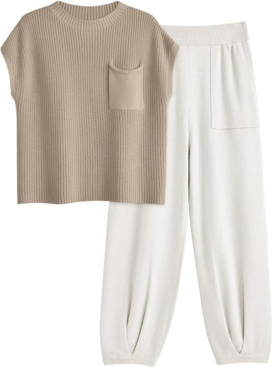 LILLUSORY 2 Piece Knit Sets For Women Trendy...