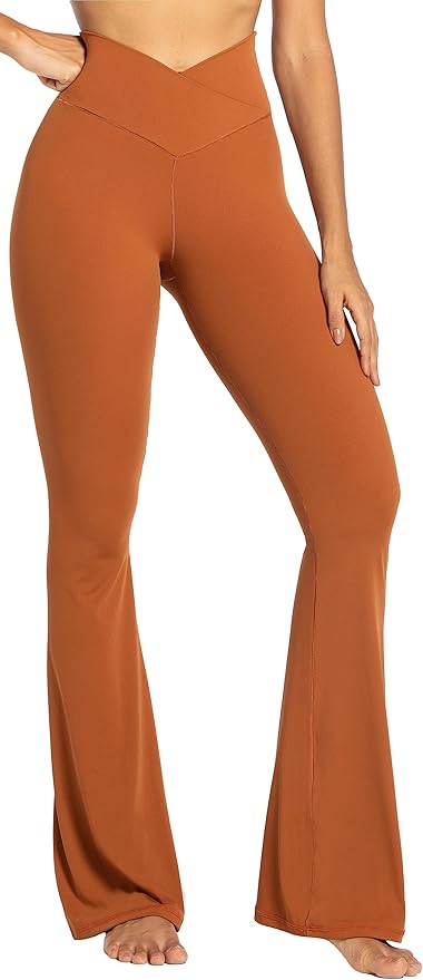 Sunzel Flare Leggings, Crossover Yoga Pants with Tummy...