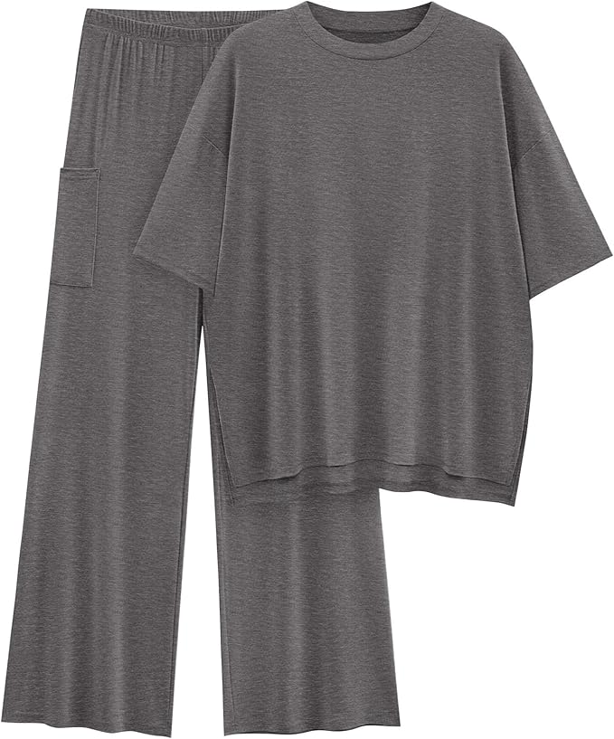 KIRUNDO Womens 2 Piece Outfits 2025 Summer Casual...