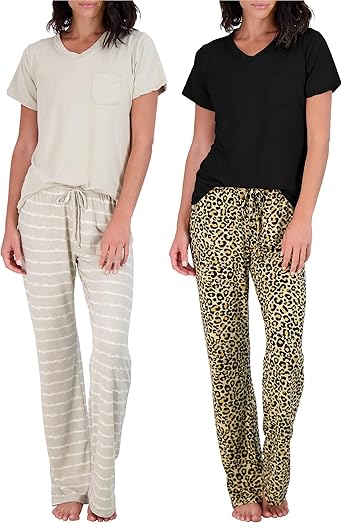 Real Essentials 2 Pack: Women's Pajama Set -...