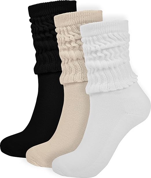 BomKinta Crew Slouch Socks Women - Retro Scrunch...