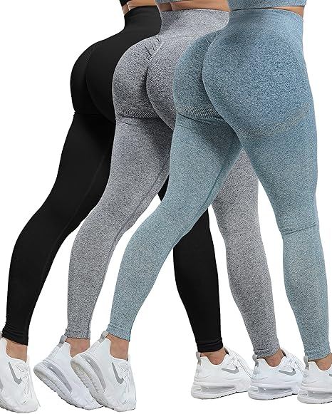 CHRLEISURE 3 Piece Workout Leggings Sets for Women,...